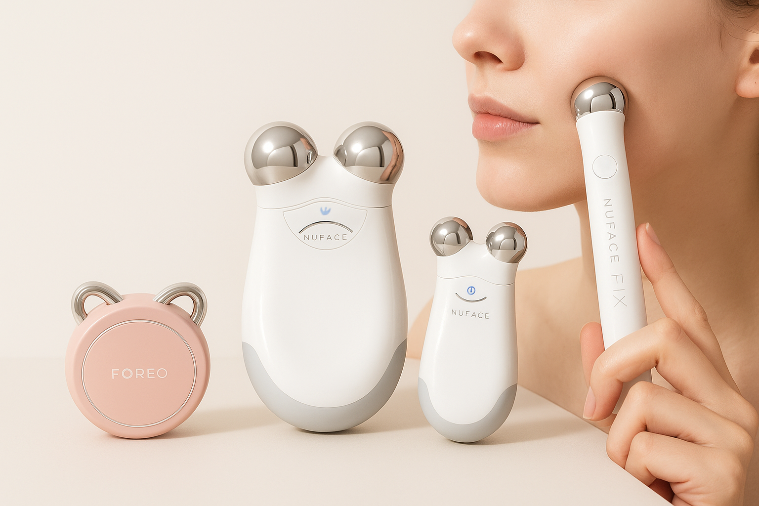 Microcurrent facial devices